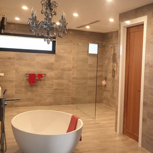 Bäder mit Beton-Waschbecken/Waschtisch und WC-Raum Ideen, Design