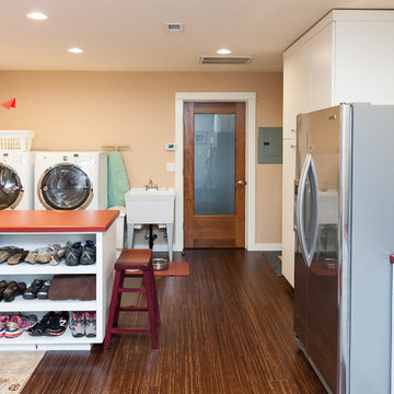 The Yellow Cabinet Kitchen and Mudroom