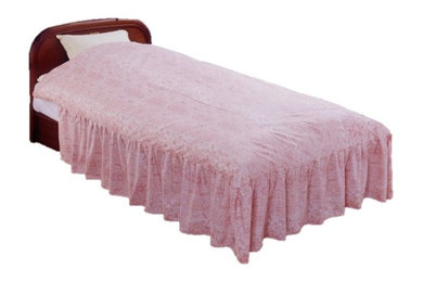 フリル付きベッド用掛け布団カバー