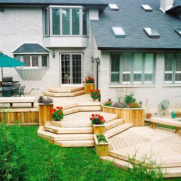 Cedar decks by Hickory Dickory Decks.