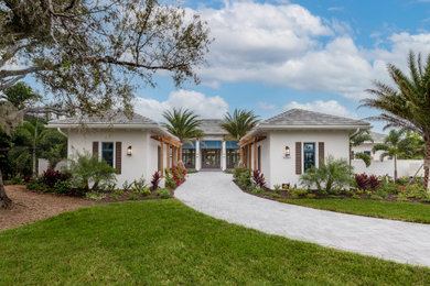 Beach style exterior home photo in Miami