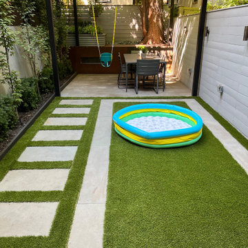 Kid friendly narrow garden