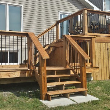 Deck stain and addition