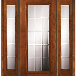Pre-hung Side lights Door 80 Alder French Full Lite Glass - Patio Doors