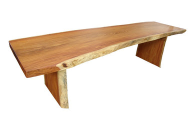 Rosewood Live Edge Solid Slab Dining Table By Flowbkk
