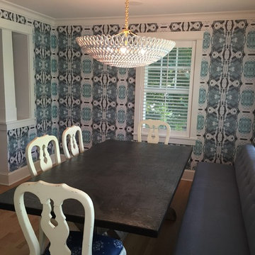 125-5 Blue Grey Wallpaper Installations