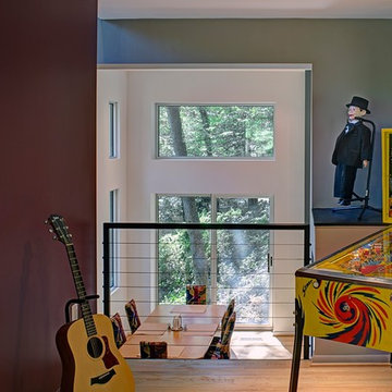 Mezzanine Overlook to Kitchen & Dining