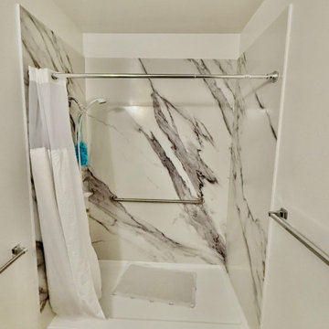 Marble Tub Surround Primary Bathroom