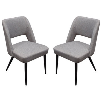 2 Reveal Dining Chairs, Gray Fabric
