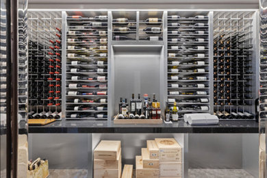 Wine cellar - contemporary wine cellar idea in Los Angeles