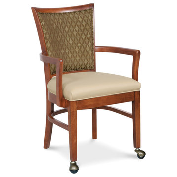 Mapleton Arm Chair, 8796 Natural Fabric, Finish: Tobacco