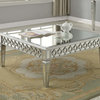 Sophie Silver Mirrored Square Coffee Table