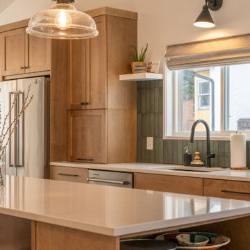 Warm, Earthy Main Level Remodel w/ Natural Wood and Stone Features