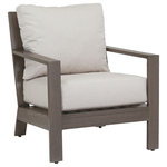 Sunset West Outdoor Furniture - Laguna Club Chair With Cushions, Canvas Flax - A re-imagination of materials, the Laguna collection from Sunset West embodies effortlessly stylish living. Crafted in lasting aluminum, with a hand-brushed finish to mimic real driftwood, Laguna captures a timeless look with modern sensibility - offering the look and feel of natural wood, with minimal maintenance.