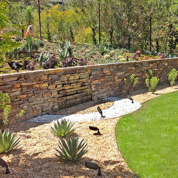 Stacked Slate Garden Wall