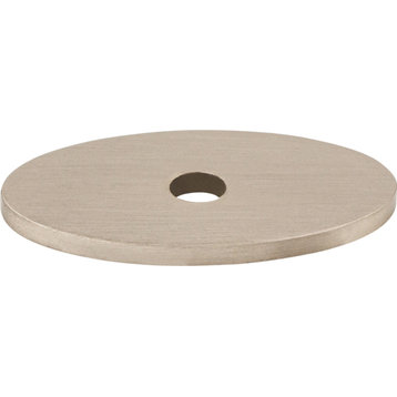 Top Knobs TK58 1-1/4 Inch Small Oval Cabinet Knob Backplate - Brushed Satin