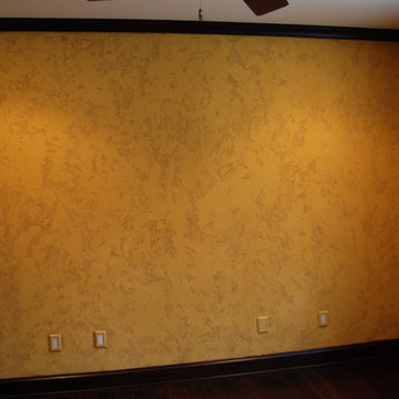 Olde English Aged Plaster Finish throughout an entire Lower Level in Virginia
