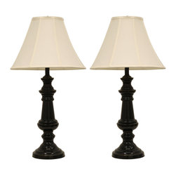 Decor Therapy - Decor Therapy 1 Light Pair Touch Control Table Lamp in Bronze - Lamp Sets