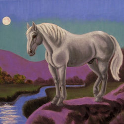 Moonlit Percheron - Paintings