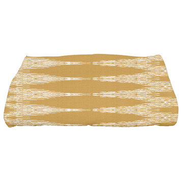 Rugby Stripe,Geometric Print Bath Towel,Gold, 28 x 58"