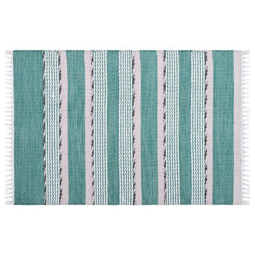 Eastman Rug, Turquoise, 2x3'