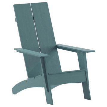 Sawyer Modern All-Weather Poly Resin Wood Adirondack Chair, Sea Foam