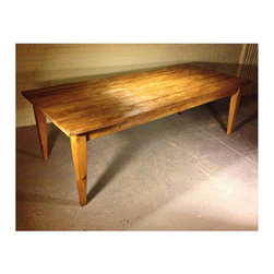 96"L Old Pine English Taper Leg Table - Dining Tables
