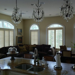 Plantation Shutters In Family Room - Interior Shutters
