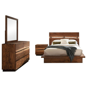 Coaster Winslow 4-piece California King Wood Bedroom Set Smokey Walnut