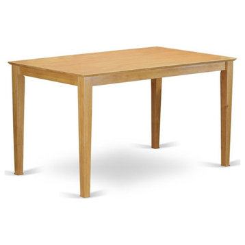 Atlin Designs Rectangular Traditional Wood Dining Table in Oak