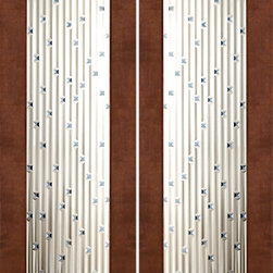 2-1/4" Thick Contemporary Mahogany Double Doors Art Glass - Front Doors