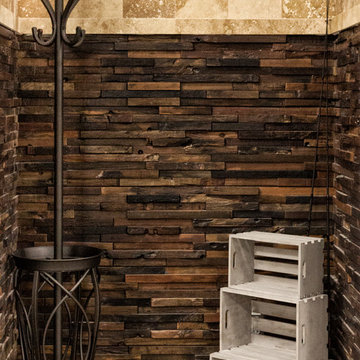 Antiqued Rustic Wood Mosaic