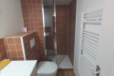 Cette photo montre une salle de bain romantique.
