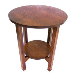 Large Round Tabouret Table with Shelf - Side Tables And End Tables