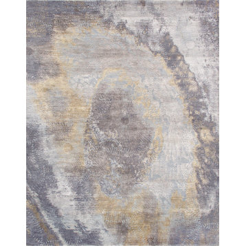 Cosmo Hand-Knotted Silk and Wool Area Rug, 10' 1" X 14' 3", Multi