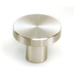 Laurey - Melrose Stainless Steel Small Flat Top Knob  - 1 1/4" - Melrose Stainless Steel Small Flat Top Knob  - 1 1/4"; Laurey is today's top brand of Decorative and Functional Cabinet Hardware!  Make your home sparkle with our Decorative Knobs and Pulls, or fix up your cabinets with our Functional Hardware!  Cabinets feel better when Laurey's on them! Lifetime Warranty, and packaged with two Sets of 8-32 Machine Screws - 1" & 1.5"