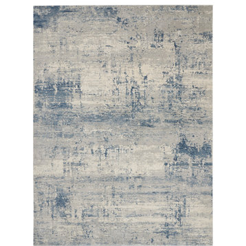 Nourison Home 9'3"x12'9" Rustic Textures RUS10 Blue and Gray Oversized Rug