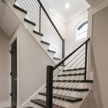 Project #72 | Modern Staircase with Horizontal Steel Rod Railing