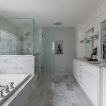 Classy Traditional Hall and Master Baths