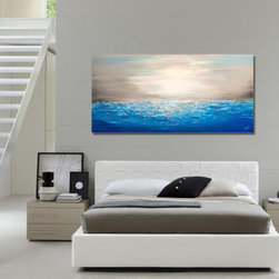 Preethi Arts - 48" x 24" Coastal_4  Original Large Modern Painting - Paintings