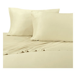Royal Tradition - 300 TC Silky 100% Bamboo Viscose Sheet Set, Linen, California King - Duvet Covers And Duvet Sets