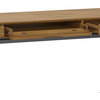 Banting Solid Hardwood Mid Century Wide Desk, Medium Saddle Brown
