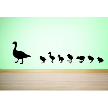 Decal, Duck With Baby Ducklings Family In Line, 20x40"