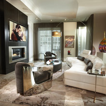 fireplace without mantle
