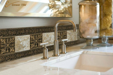 Inspiration for a mediterranean bathroom remodel in Orange County