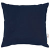 Summon Outdoor Wicker Rattan Sunbrella Pillows, Set of 2, Navy