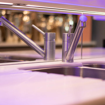 Luxury Bespoke Bar with White Onyx Backlit Worktop