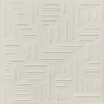 20"x20" Styrofoam Glue Up Ceiling Tiles, R15W Plain White