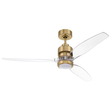 Sonnet WIFI 52" Ceiling Fan, Satin Brass