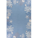 KAS Rugs & Home - Sonesta 2024 Sea Blue Coastal Rug, 7'6"x9'6" - Sonesta 2024 Sea Blue Coastal 7'6" x 9'6". Hand-Hooked of 100% Polyester with Cotton Backing. Made in China. Vacuum regularly & spot clean stains. Professional cleaning recommended periodically.